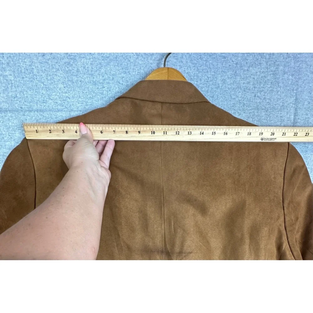 KS Signature Blazer Mens 62 Big Camel Brown Faux Suede Sport Coat